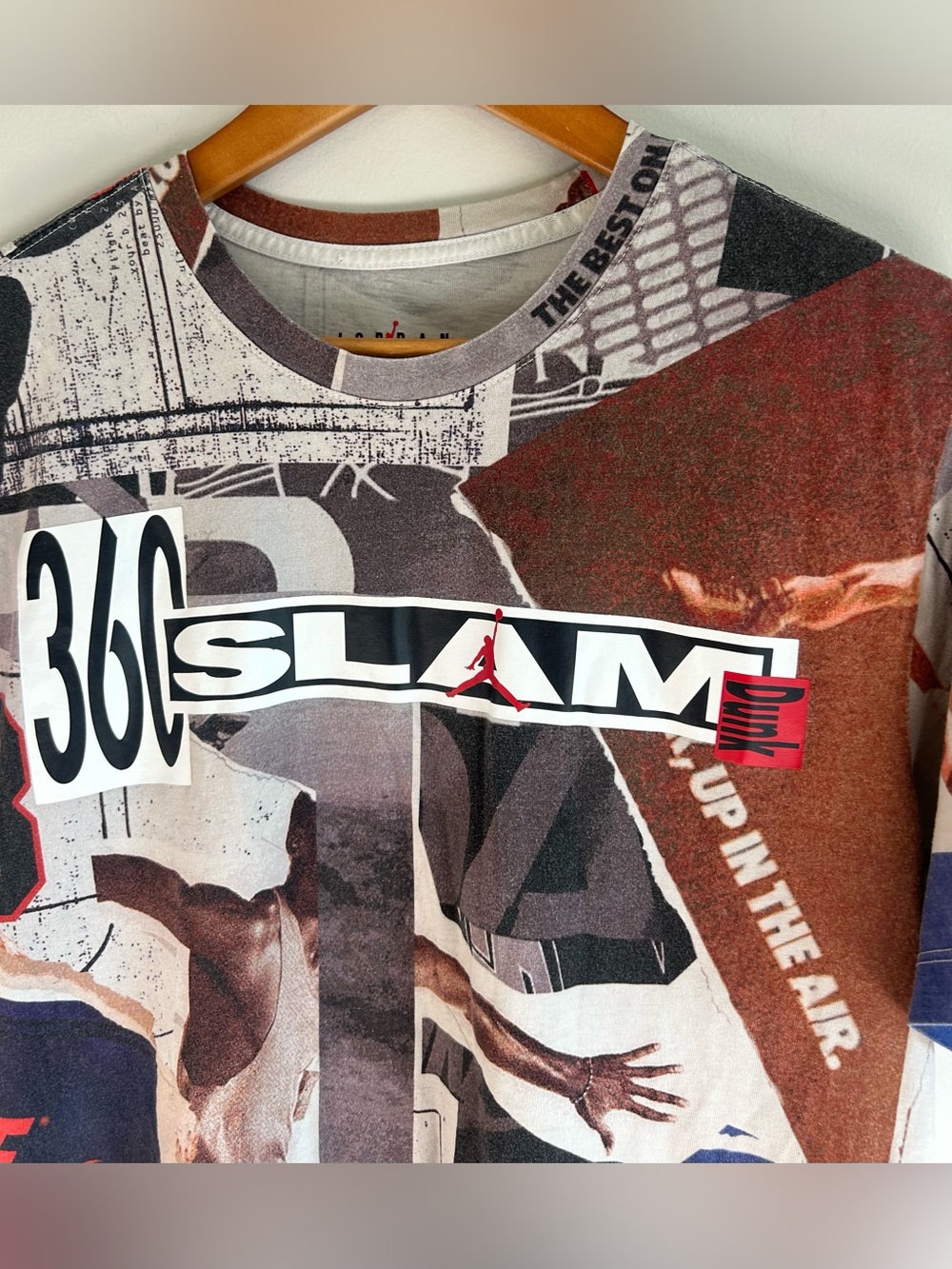 Nike Air Jordan Men’s T-shirt Size L 360 Slam Dunk All Over Print Retro Cotton - Picture 3 of 8